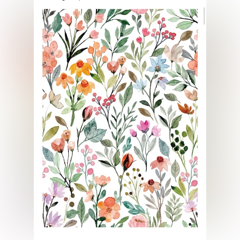 Decorative floral drawer liner/wallpaper contact paper (2 rolls)